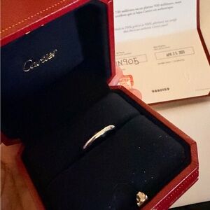AUTH Cartier 1895 wedding band.